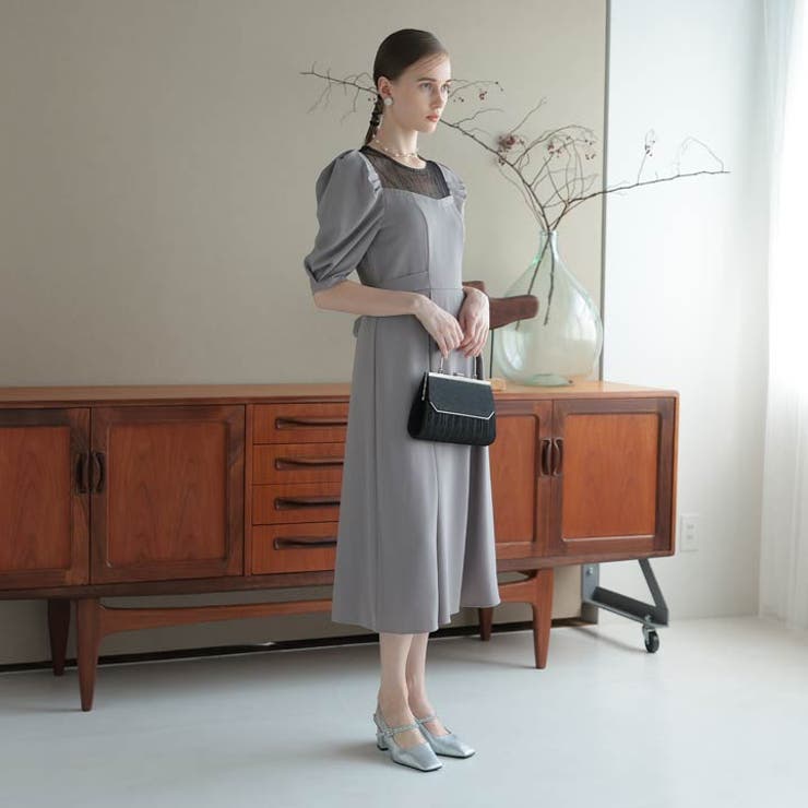 結婚式 およばれ ドレスリボンベルト付 | Dazzy | 詳細画像10 