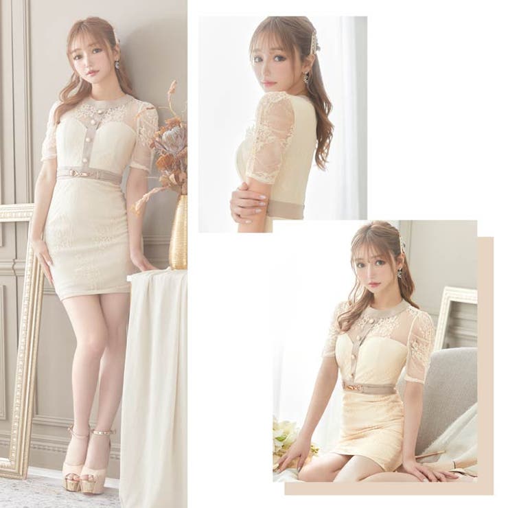 シアーフラワー フロントラインベルトモチーフ 半袖 | Dazzy | 詳細画像13 