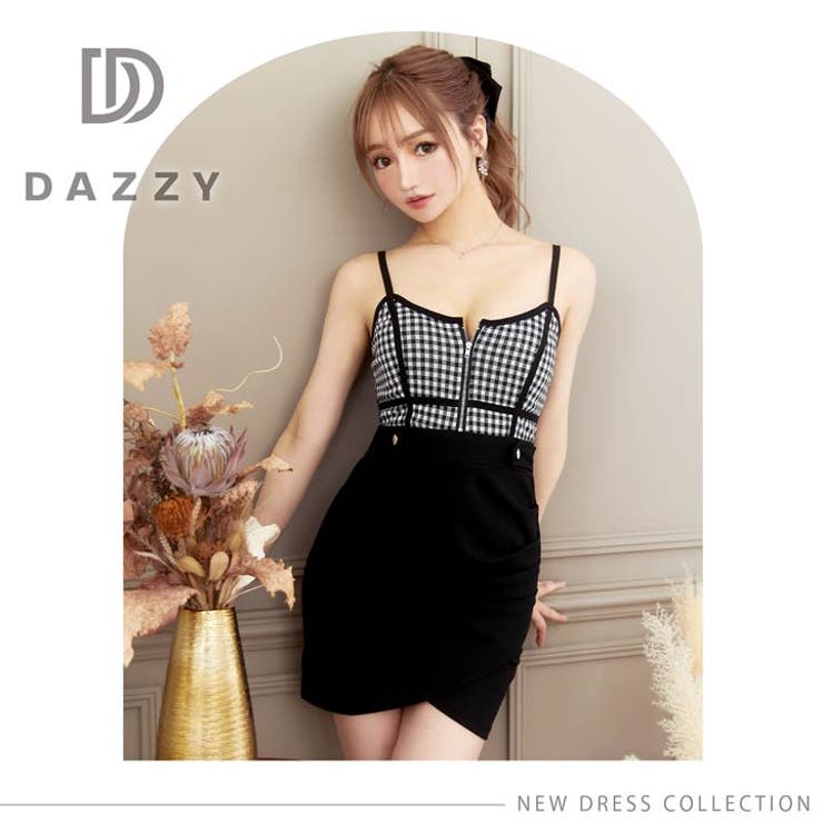 デイジーストア キャバドレス モノトーンチェック | Dazzy | 詳細画像12 