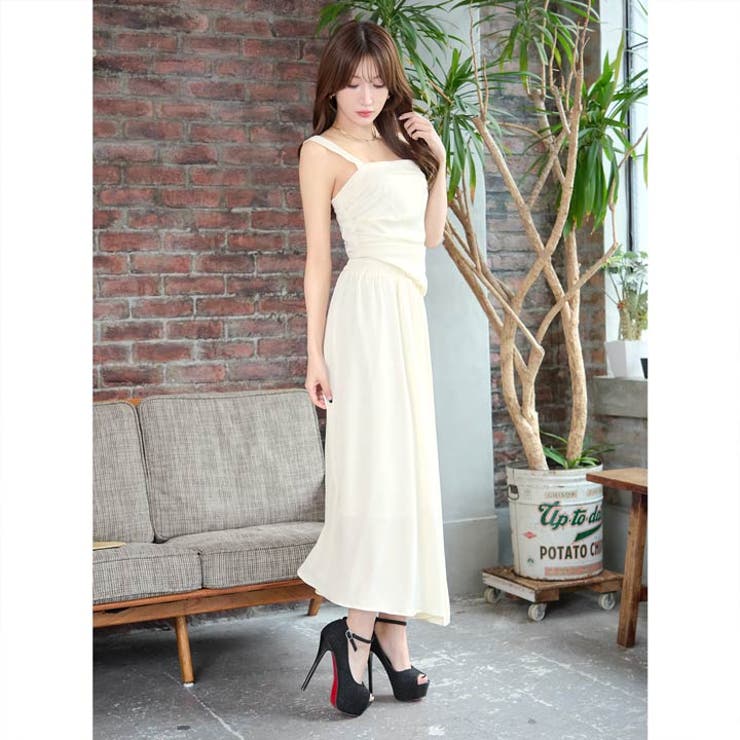 キャバドレススクエアネック ノースリーブ フレアスカート | Dazzy | 詳細画像4 