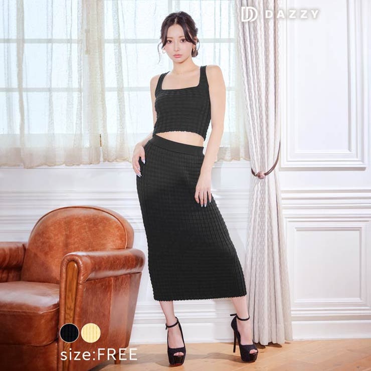 商品画像：D＆G ノースリーブ Vネック ひざ丈ワンピース 4