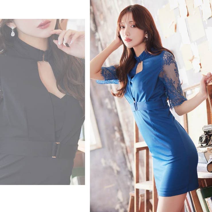 DT★Max Mara★agito キャディドレス GLAMOROUS/グラマラス】ホルターネック 長袖 肩あき チェーン