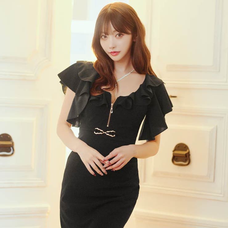 キャバドレス XSサイズあり】チェックツイードパイピングデザインセットアップミニ