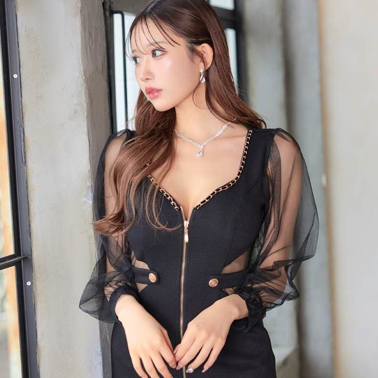 デイジーストア キャバドレス ジップアップ | Dazzy | 詳細画像3 