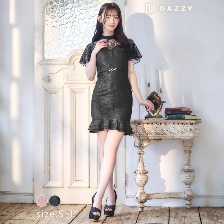 デイジーストア キャバドレス フリルスリーブ[品番：DY000030517]｜Dazzy（デイジー ）のレディースファッション通販｜SHOPLIST（ショップリスト）