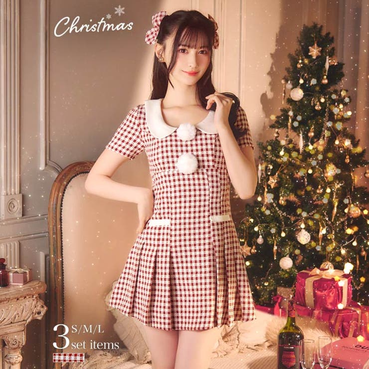 サンタコスプレ レディース 3点SET | Dazzy | 詳細画像1 