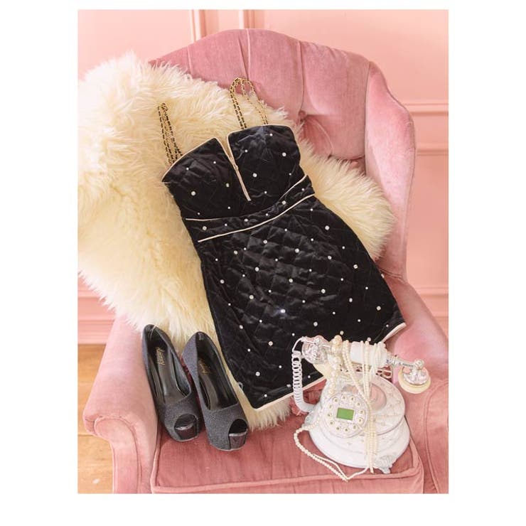 キャバドレス キルティング ベロア[品番：DY000030817]｜Dazzy