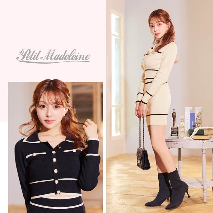 キャバドレス パールボタン バイカラー | Dazzy | 詳細画像13 