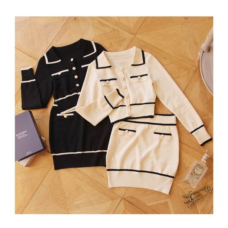 キャバドレス パールボタン バイカラー | Dazzy | 詳細画像14 