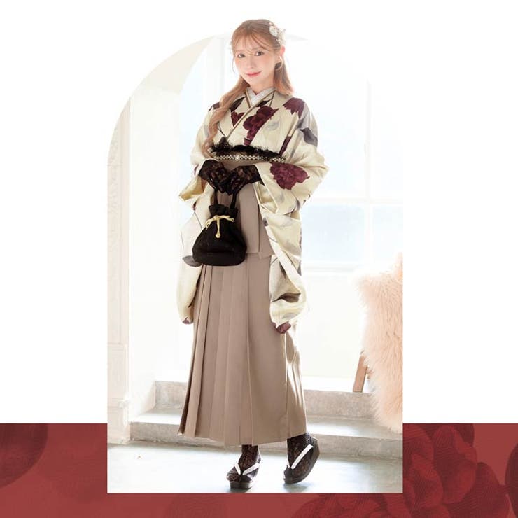 [3点SET]くすみダリア柄二尺袖・袴 | Dazzy | 詳細画像14 