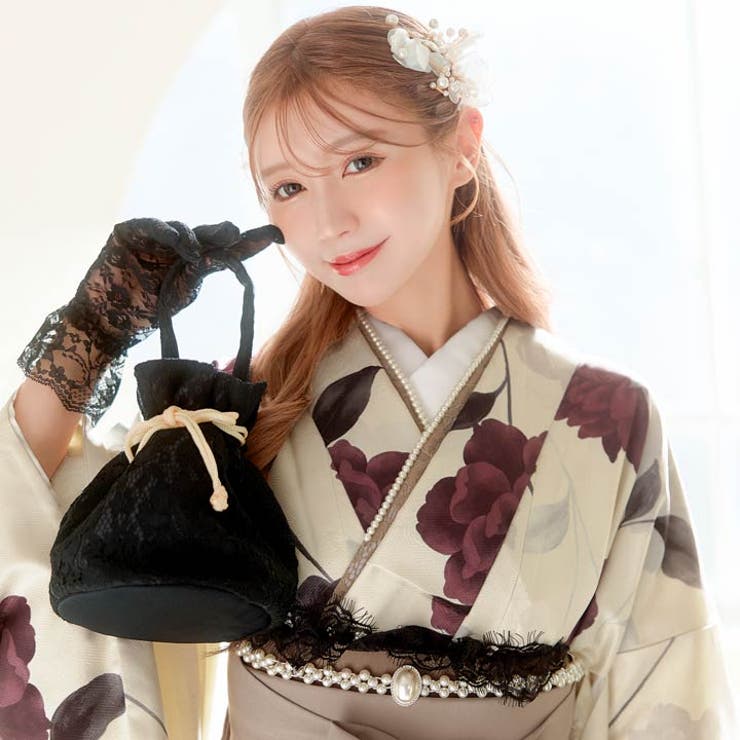 [3点SET]くすみダリア柄二尺袖・袴 | Dazzy | 詳細画像8 