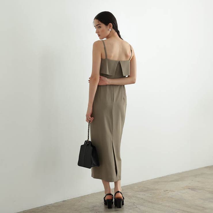 [SMサイズ]ギャザーフリルトップス＆キャミソールタイトワンピースアンサンブルパ… | Dazzy | 詳細画像9 