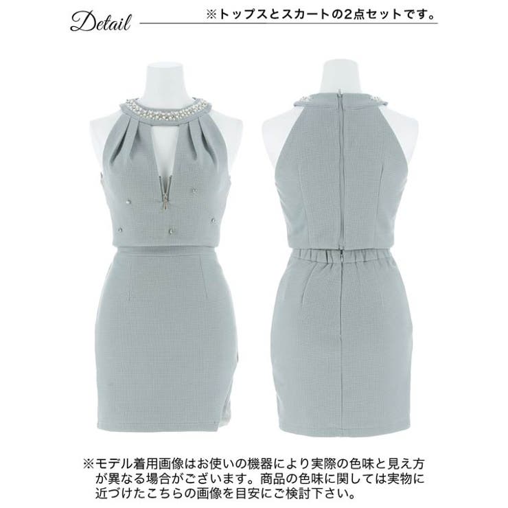 ワッフルネックビジューストーンアメスリタイトミニセットアップ[XS~L 4サイズ… | Dazzy | 詳細画像10 