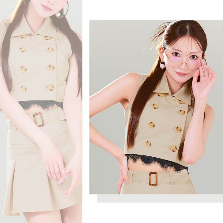 ノースリーブトレンチコートセットアップ   | Dazzy | 詳細画像13 