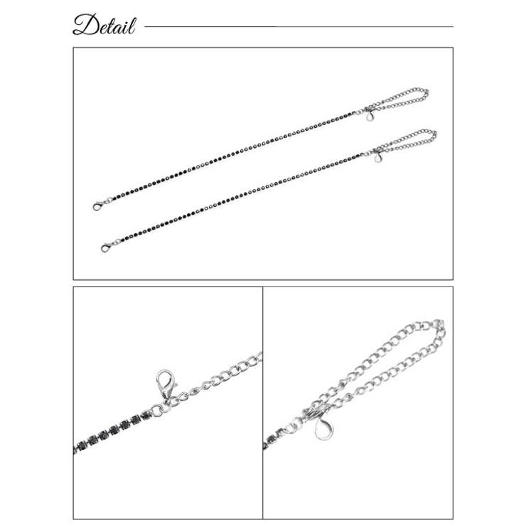 ラインストーンチェーンドレスショルダーストラップ | Dazzy | 詳細画像3 