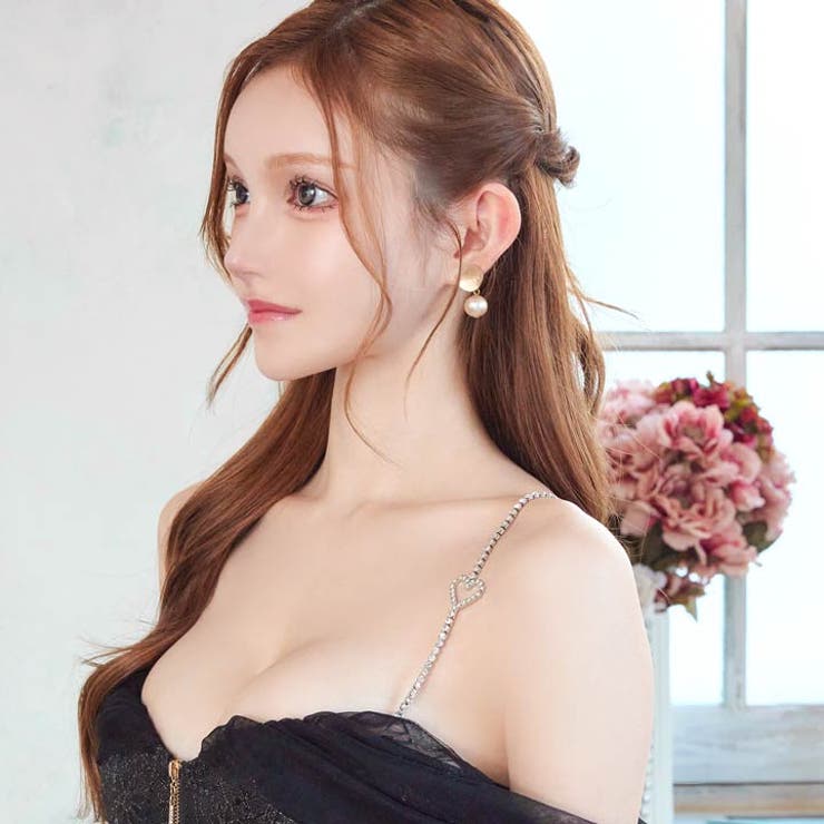 ハートビジューチェーンドレスショルダーストラップ | Dazzy | 詳細画像4 