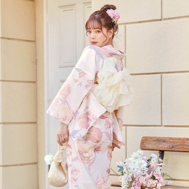 レッセパッセ☆完売チューリップ柄浴衣３点セット新品♪お値下げ‼️ レッセパッセ☆完売チューリップ柄浴衣3点セット新品♪お値下げ