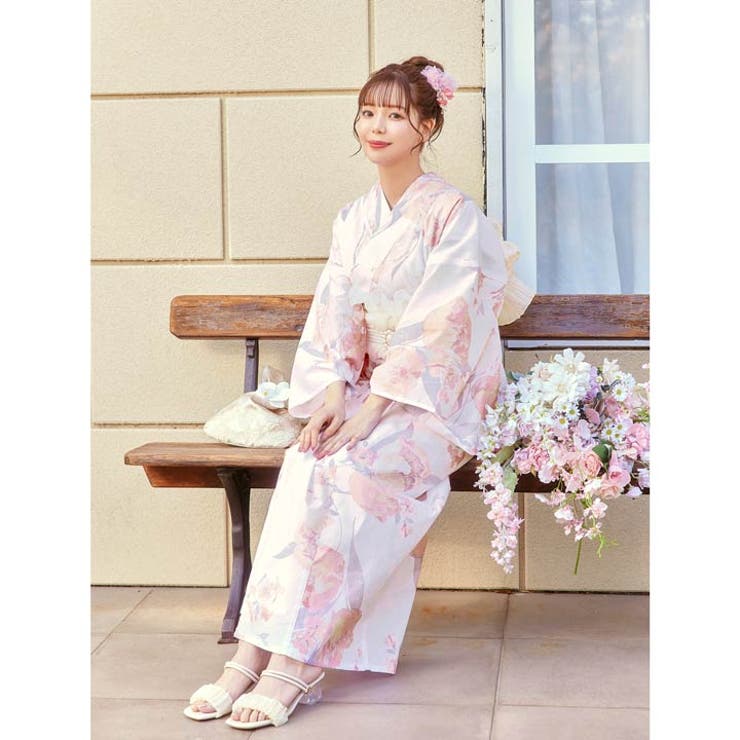 dazzy store　浴衣　淡桃水彩チューリップ柄　デイジー dazzy store 浴衣 淡桃水彩チューリップ柄 デイジー - メルカリ