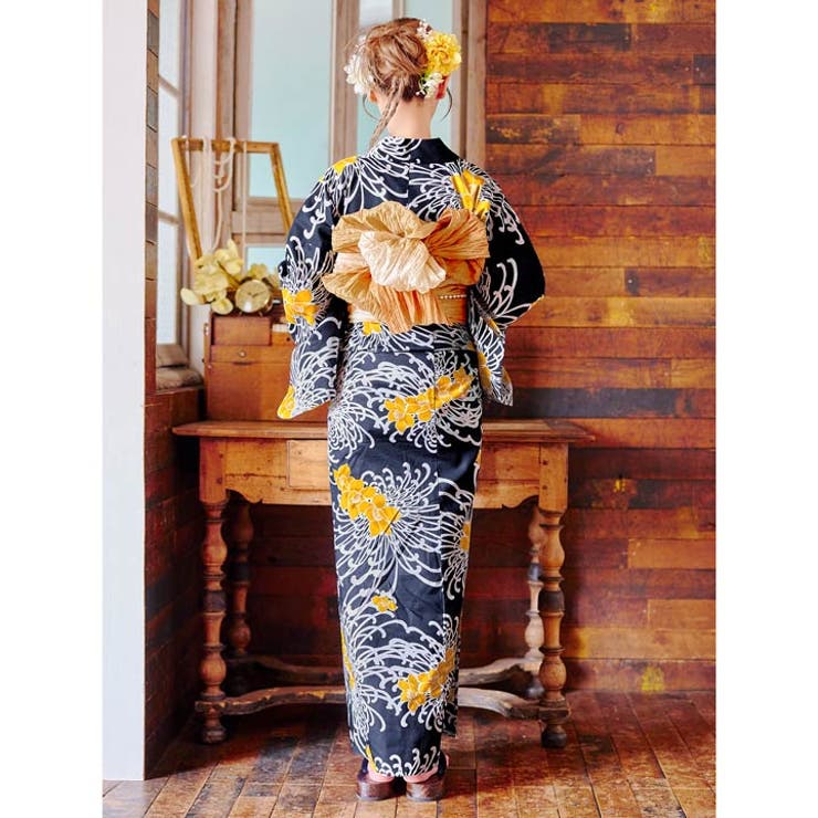 藍染 菊柄 浴衣（新品未使用品） - メルカリ