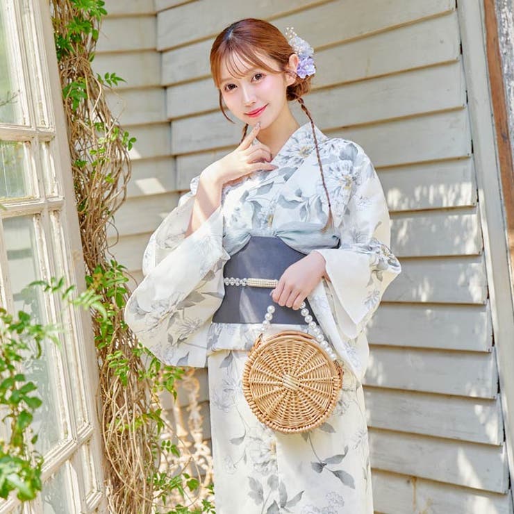◆最高級【綿絽浴衣】青芙蓉牡丹の古典涼しゆかた◆着物としても着用可◆古典花柄浴衣 2041-1013-m1.jpg
