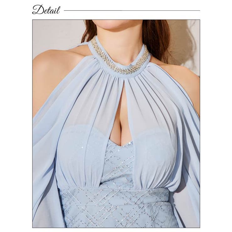  スパンコールチェックビジューオープンショルダータイトミニドレス | Dazzy | 詳細画像11 