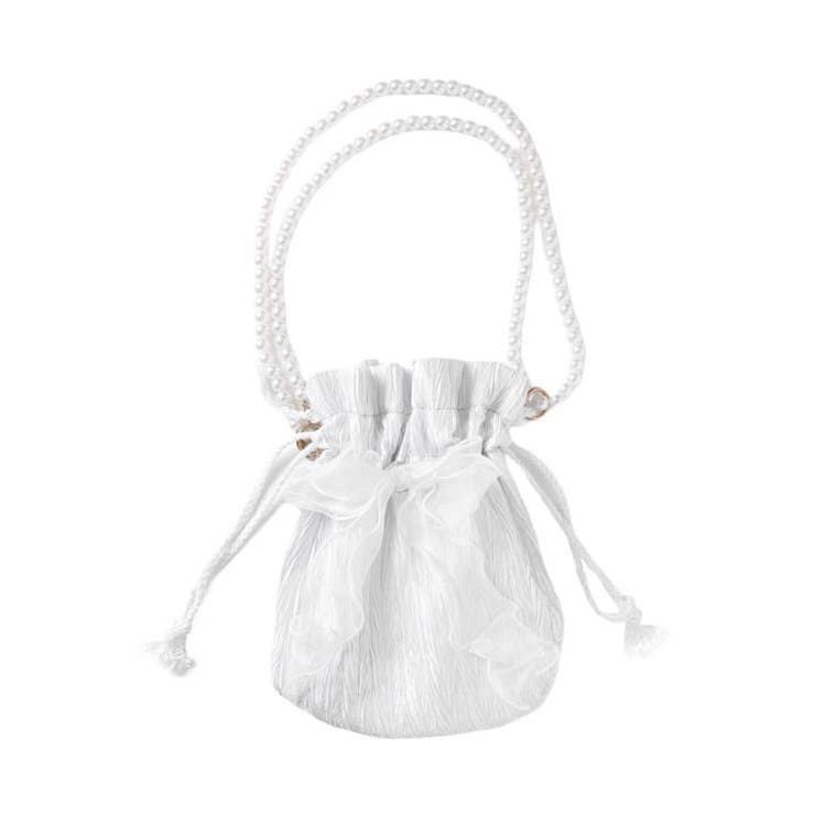 パールシアーリボン巾着バッグ | Dazzy | 詳細画像3 