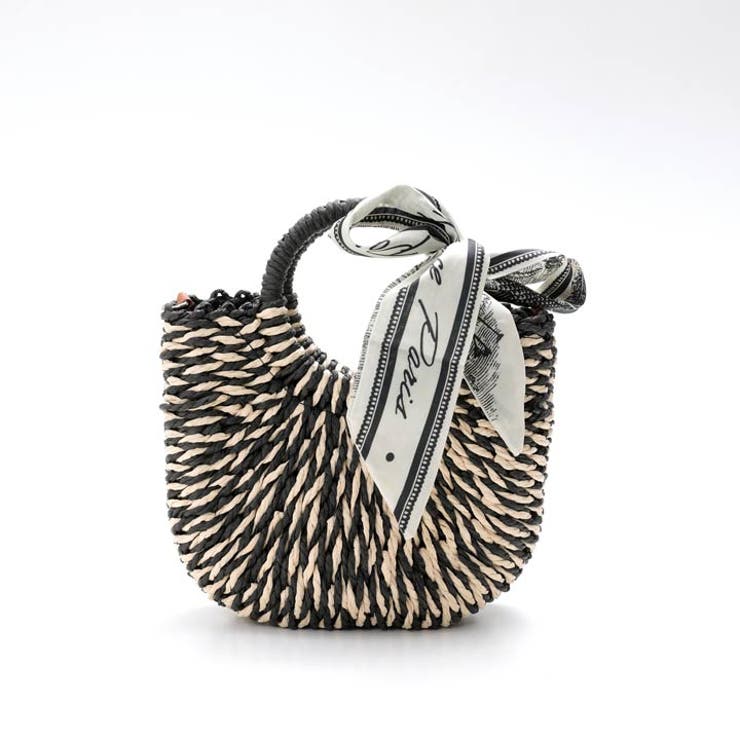 3wayスカーフ付きモノトーンかごバッグ | Dazzy | 詳細画像2 