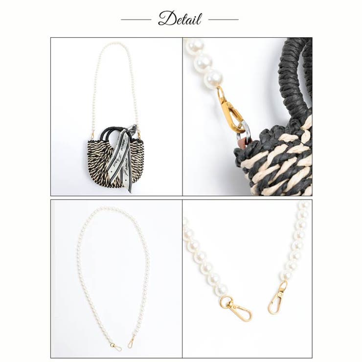 3wayスカーフ付きモノトーンかごバッグ | Dazzy | 詳細画像4 