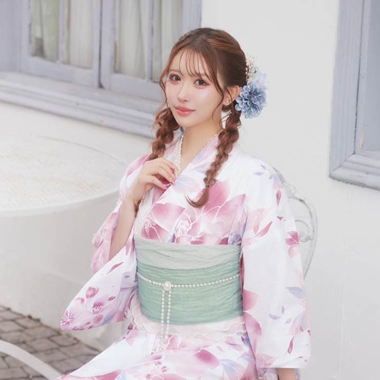 dazzy store　浴衣　淡桃水彩チューリップ柄　デイジー dazzy store 浴衣 淡桃水彩チューリップ柄 デイジー - メルカリ