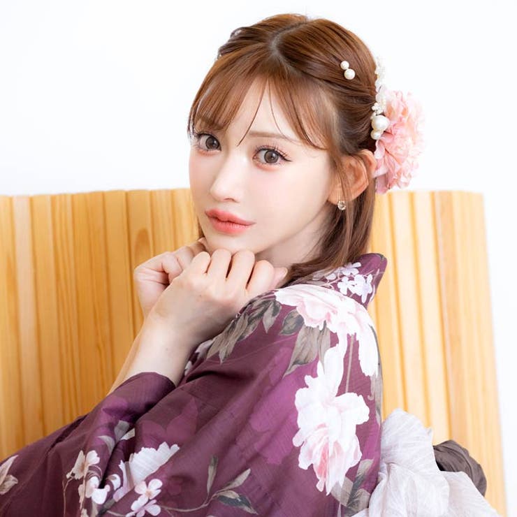 dazzy アンティーク薔薇柄 浴衣 2点SET]アンティーク薔薇柄浴衣【YUKATA by dazzy 2025】の通販