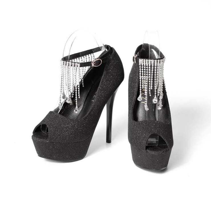  ゴージャスラメビジューフリンジオープントゥパンプス  | Dazzy | 詳細画像2 