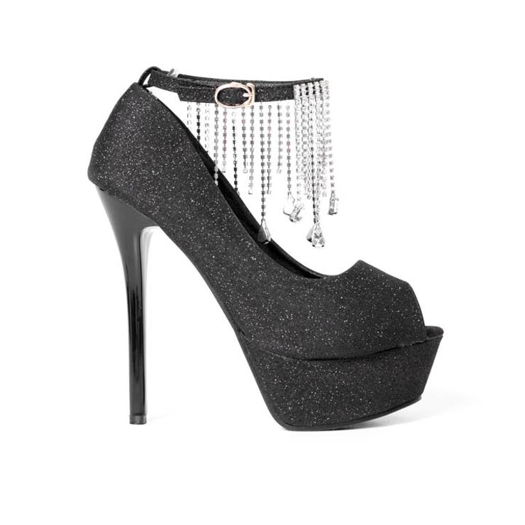  ゴージャスラメビジューフリンジオープントゥパンプス  | Dazzy | 詳細画像3 