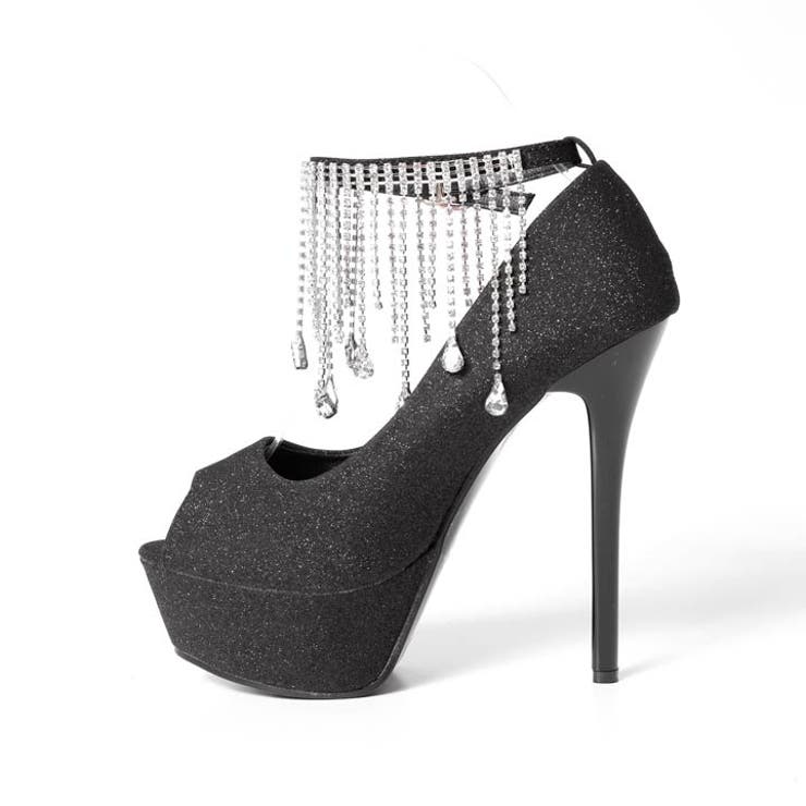  ゴージャスラメビジューフリンジオープントゥパンプス  | Dazzy | 詳細画像4 