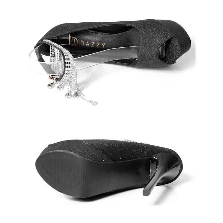  ゴージャスラメビジューフリンジオープントゥパンプス  | Dazzy | 詳細画像6 