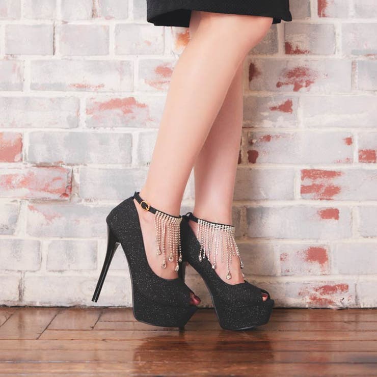  ゴージャスラメビジューフリンジオープントゥパンプス  | Dazzy | 詳細画像7 