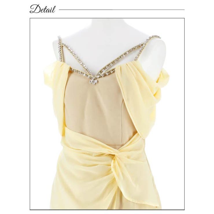 [SML 3サイズ展開] オフショルビジューラップスカートタイトミニドレス | Dazzy | 詳細画像11 