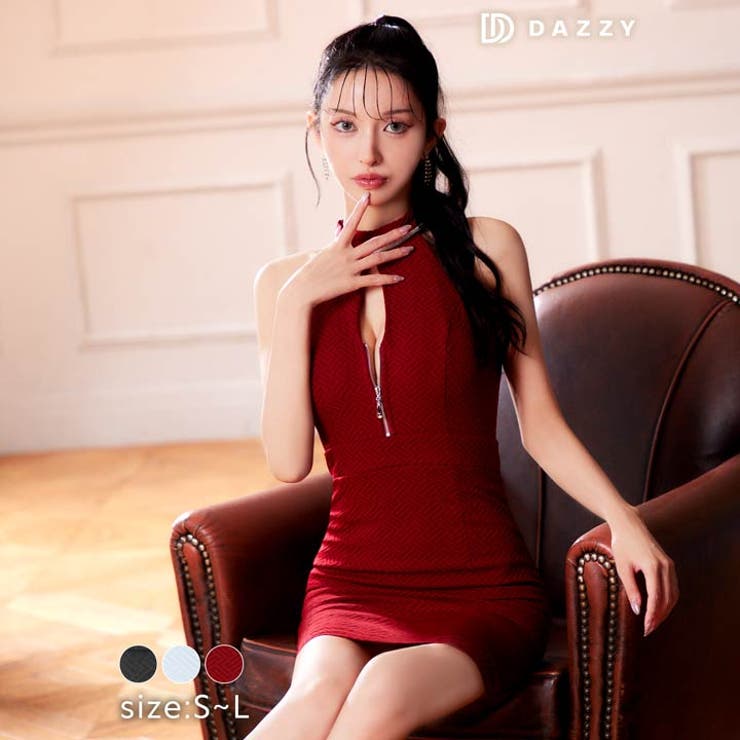 Andyビジュー付き肩フォックスファータイトミニドレス Andyビジュー付き肩フォックスファータイトミニドレス