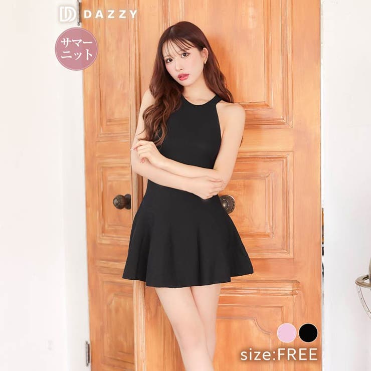 [Aライン] ノースリーブハイネックAラインニットワンピース[カジュアル daz… | Dazzy | 詳細画像7 