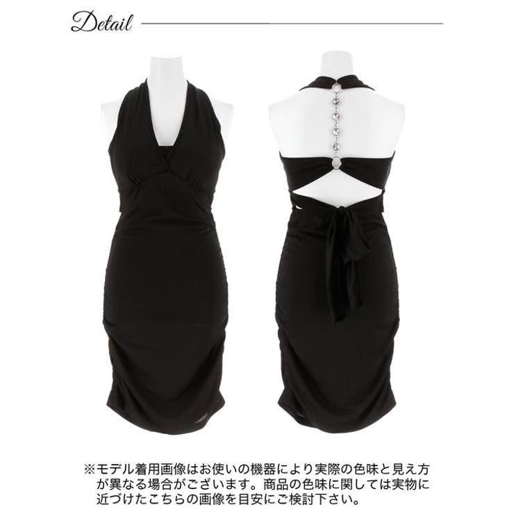 バックカットビジューホルターネックワンピース | Dazzy | 詳細画像11 