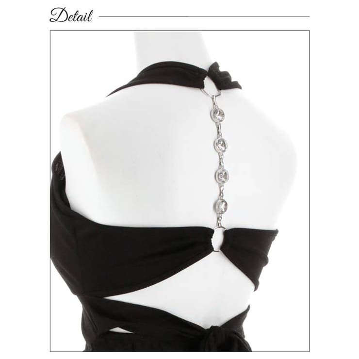 バックカットビジューホルターネックワンピース | Dazzy | 詳細画像12 