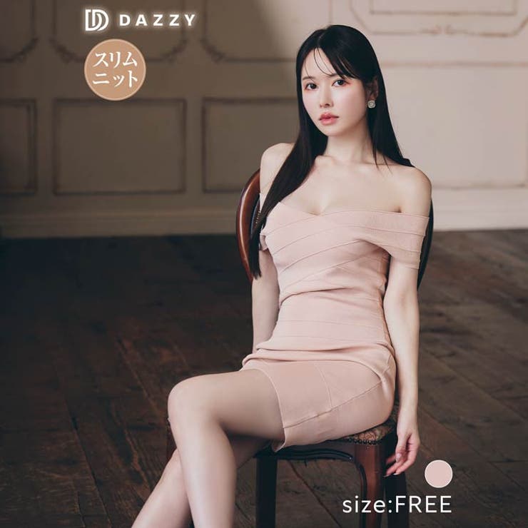 ヌーディカシュクールオフショルニットタイトワンピース [カジュアル dazzy | Dazzy | 詳細画像3 