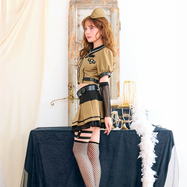 [6点SET]パンクアーミーガールコスチューム | Dazzy | 詳細画像7 