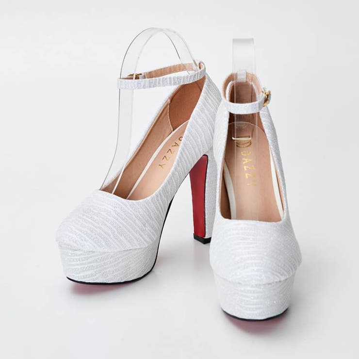  シャイニーラメストライプオープントゥパンプス  | Dazzy | 詳細画像2 