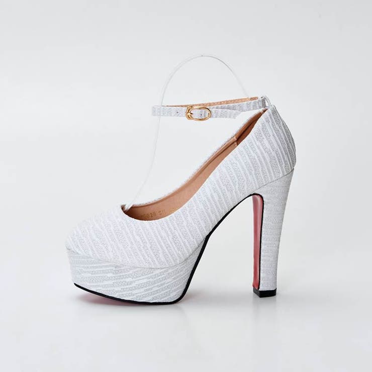  シャイニーラメストライプオープントゥパンプス  | Dazzy | 詳細画像3 