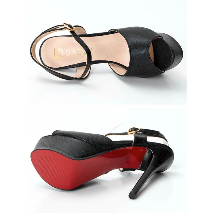 [14cmヒール]シンプルグリッターワイドストラップサンダル[dazzyオリジナ… | Dazzy | 詳細画像6 