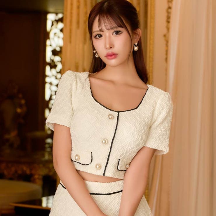 ジオメトリック パイピング パールビジュー | Dazzy | 詳細画像4 