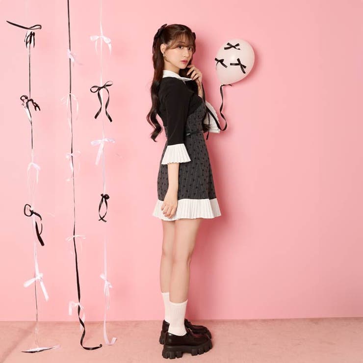 リボン ストライプ レイヤード | Dazzy | 詳細画像4 