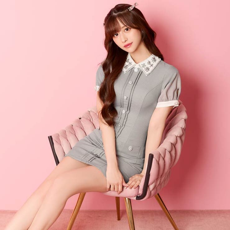 フラワー ビジュー 襟付き | Dazzy | 詳細画像13 