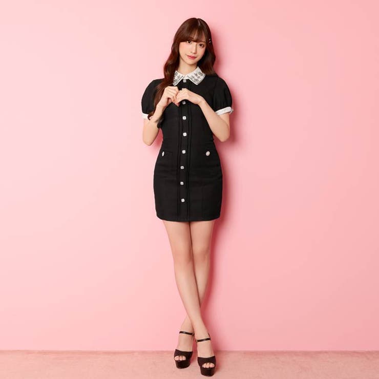 フラワー ビジュー 襟付き | Dazzy | 詳細画像7 