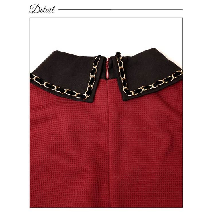 チェーン ビジュー 襟付き | Dazzy | 詳細画像16 